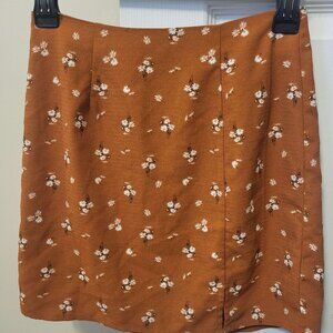 Aeropostale Orange Floral Skirt